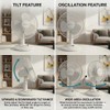 Comfort Zone 12 inch Table Fan with Adjustable Tilt, Wide