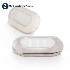 Five Oceans LED Courtesy Light, White, 2-Pack, Marine, Boat, RV, Motorhome, Camper, Caravan, Trailer, FO-4139-M2