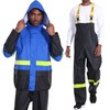 FWG Men's Fishing Rain Suits Waterproof Jacket with Bib Pants,