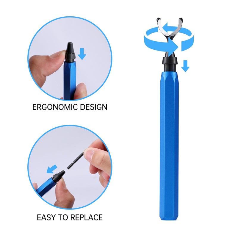 2 Pcs Deburring Tool +10 Pcs BS1010 High Speed Steel