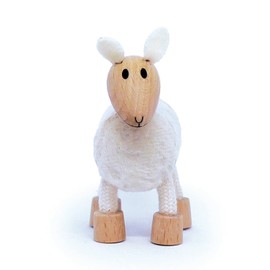 Sheep Wooden Animal Toys for Toddler, Fun and Posable Wooden Farm Toy, Wooden Toys, Wood Farm Animals, Early Education Boys and Girl, Bendable Figures Farm Toys Set
