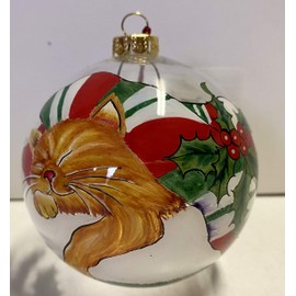 Inside Art Figi 1999 Weihnachtskatze mit Hut, 10,2 cm