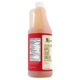 Kevala Organic Raw Apple Cider Vinegar – With Mother, USDA Certified, Salad Dressing, Non-GMO, Kosher, Fresh Apples, Unfiltered, Gluten Free, 35oz