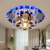 TFCFL White Modern K9 Crystal LED Ceiling Lamp Flush Mount