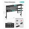 PEGZONE Clamp on Desk Shelf, 44" Desktop Shelving System with