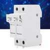 Fuse Holder Base 2 Pole DIN Rail Mount Power Distribution