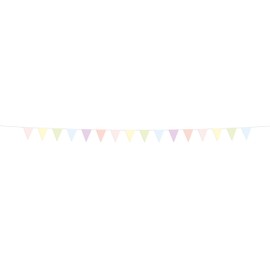 Folat 22205 Bandierine Triangolari Pastello Ghirlanda a bandierine – Dreamy Pastels – 6 metri Decorazioni per feste di compleanno