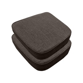 ZSLUKEJJ 19"x 19"x 3" Patio Chair Cushions Set of 2, Waterproof Outdoor Chair Cushions, Patio Seat Cushion with Adjustable Ties, Darkgrey