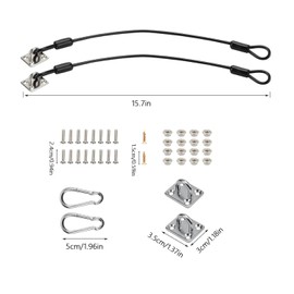 Garbage can lid Lock Heavy Duty Bear Proof Garbage Bin Lock Universal Lid Lock with Rubber Coated Wire Rope for Animals Stop from Rummaging Trash Can lid Locks for Various Outdoor Trash Bins (2 Pack)