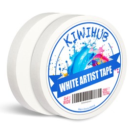 KIWIHUB 2 Pack Art Tape - Professional Artist Tape for Watercolor Paper, White Masking Artists Tape for Painting Canvas Framing - Acid Free 0.4inch Wide 295FT Long