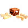 Safebox Puzzle Wood IQ Puzzle with 5 Pieces, Open the
