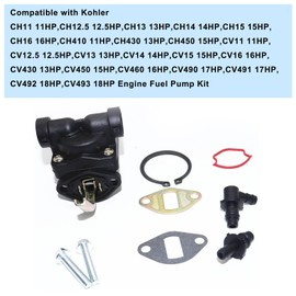 GXARTS Fuel Pump Compatible with Kohler CH CV 11-16Hp Compatible with Toro 74603 74702 74162 Mower Compatible with John Deere LX173 LT133 LX173 AM133627 replace 12-559-01-S 12-559-02-S 1255903 1255902