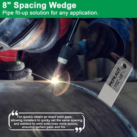 PKPKAUT 2PCS 8" Spacing Wedge with Stepped Guage Sets, Metal Wedges for Pipe Welding Tools, Welding Accessories for Pipe Spacer Wedge Fitting, Tig Welding, Wedge Pipe Tools for Pipe Fitting Welding