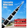Sinyoeer 18FT Telescoping Wind Sock Pole, Fiberglass Flag Pole Pole