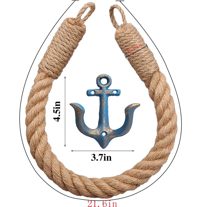 Nautical Toilet Paper Holder Rustic-Industrial Wall-Mounted Nautical Toilet Paper Towel