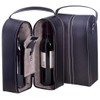 Bey-Berk Leather Wine Bottle Carrier Caddy Travel Tote Bag &
