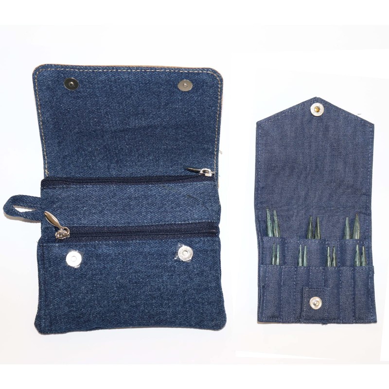 KnitPro Indigo Wood Short Interchangeable Circular Knitting Needles Set 3.00mm-6.00mm