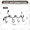 Coat Rack Black Metal Leaves Wall Coat Rack Hallway Wall