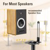 Mounting Dream Black Alloy Steel Speaker Stands, Height Adjustable Bookshelf