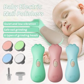 Aiaurvl Baby Nail Trimmer Electric - Ergonomic, Safe, with Skin - Sensor, Quiet, Best for Baby Nails & Toenails (Pink Cat)