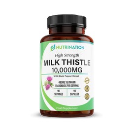 Milk Thistle Capsules - 80% Silymarin - 90 Capsules - 3 - Month Supply