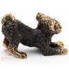 Solid Brass Figurine of Brussels Griffon Dog IronWork