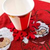 Christmas Decorations Red Felt Snowflake Coasters, 4pcs