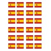 24 Spanish Flag Wafer Cupcake Toppers, Spain Edible Premium Thickness