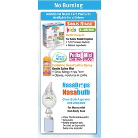 Neilmed's Sinus Rinse, Pediatric, Complete Saline Nasal Rinse Kit 60 Premixed Packets
