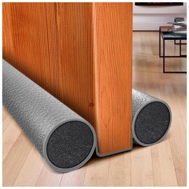 MORE MORA | Guardapolvo para puerta - Protector contra insectos, polvo y ruido - Tope de puerta sellador - Atrapa polvo para puerta - Cubrepolvo para puertas (Gris)