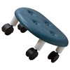 Round Low Rolling Stools Fuax Leather Universal Wheel Small Roller
