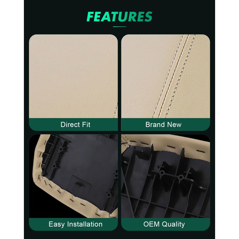 SCITOO Auto Beige Center Console Lid Kit Replacement Fit for