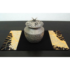 Perfect for Japanese Rooms Japanese-Style Vase Cover, Figurine, Also for Incense Burners, Obi Texture, Elegant
