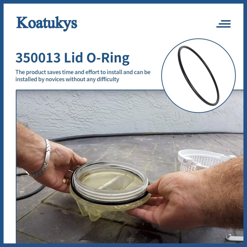 Koatukys 350013 350013Z Lid O-Ring Fit for Pentair WhisperFlo IntelliFlo
