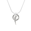 Delight Jewelry Silvertone Large Clear Crystal Lightning Bolt - Cheer