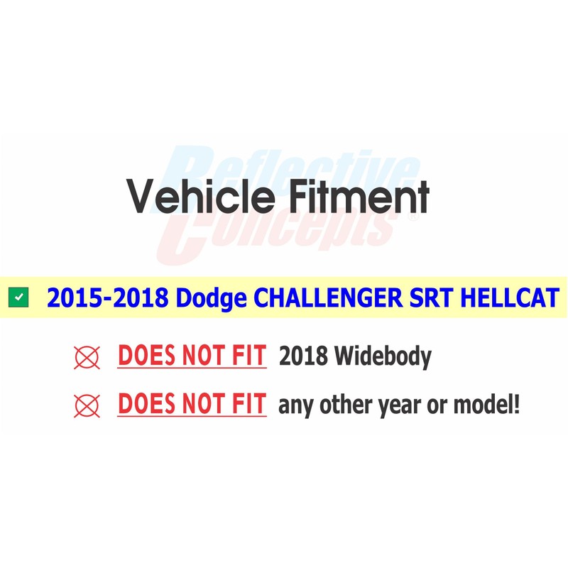 Reflective Concepts Hellcat Emblem Overlay Decal Stickers - 15-18 Challenger