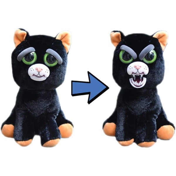 Feisty Pets William Mark Black Cat: Katy Cobweb Stuffed Attitude Plush Animal
