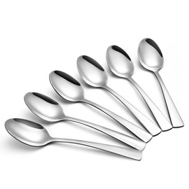 Unokit 24 Piece Silverware Set - Stainless Steel Tea Spoons, Mirror Polished, Dishwasher Safe