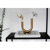 LaLe Living Ajala Vase in Gold U-shaped Asymmetric with Double-Sided