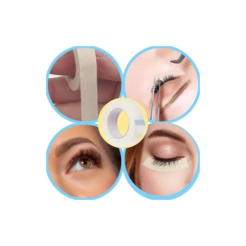 Cinta Micropore Extensiones Pestañas Mink 1x1 Pelusa