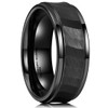 King Will HAMMER 8mm Black Tungsten Carbide Ring Hammered Brushed