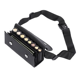 BSTKEY Euro Coin Holder Coin Dispenser, Fanny Pack with Banknote Waiters Purse Coin Sorter, PU Coin Organizer, Black Coin Storage Bag with Belt for Waitress Server Collector Cashier Change
