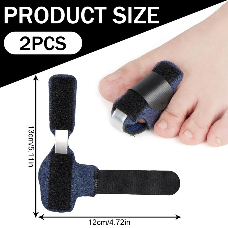 2 Pack Toe Splint Toe Protector, Toe Straightener for Hammer