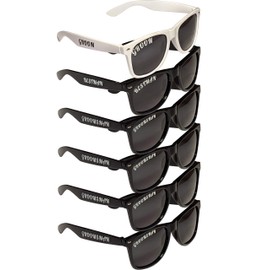 6-pack Polarized Bachelor Party/Wedding Sunglasses Gifts Props Supplies Groom Groomsman Best Man