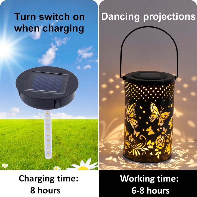 Solar-Lantern Waterproof Lights Replacement Top - Garden Decor Outdoor Lighting