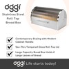 Oggi Stainless Steel Roll Top Bread Box for Kitchen Countertop
