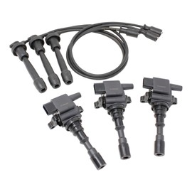 AIP Electronics Tune Up Kit Complete with Ignition Coils and OE Equivalent Spark Plug Wires Compatible with 2003-2006 Kia Sorento 3.5L V6 OEM Fit Kit-1236