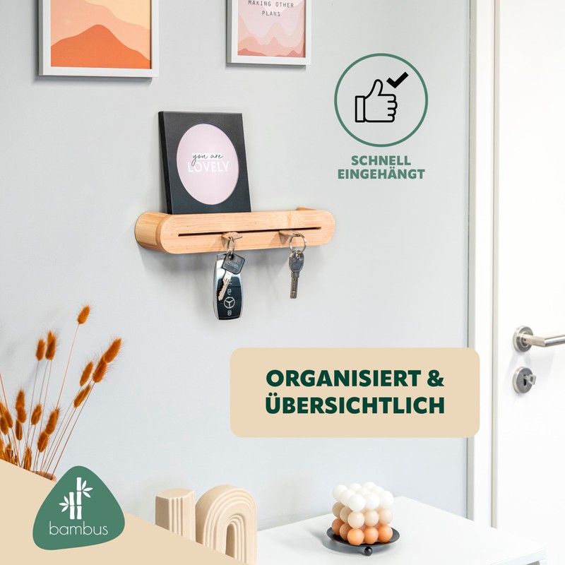 eluno Key Holder with Practical Shelf, Key Holder, Key Holder