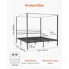 VEVOR Canopy Bed Frame King Size, Metal Canopy Bed with