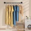RSFMAS Wall Mounted Clothes Rack, Industrial Pipe Clothing Hanger 28